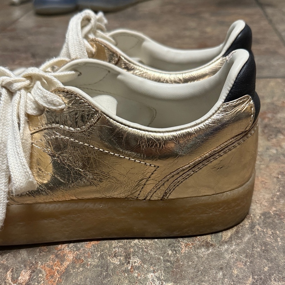 Steve Madden Metallic Gold Women's Sneakers - Picture 4 of 11